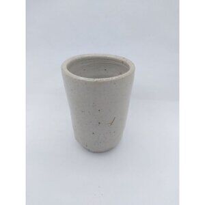 Handmade Ceramic Pottery Cup brutalist rough finish 3.5" Tall Signed by Artist